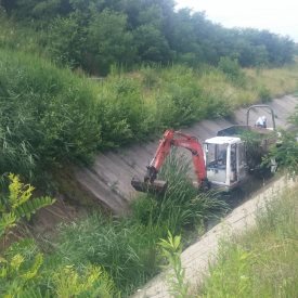 Korytowanie i oczyszczanie odwodnień, Lasizka Górne, Mikołów